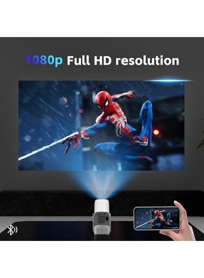 Smartbarry HT13 Smart Projector – Android 11 Mini Projector with 4K Support, Electric Focus, Wi-Fi 6 & Bluetooth 5.0, Portable Home Theater Projector for Movies & Gaming - Image 2